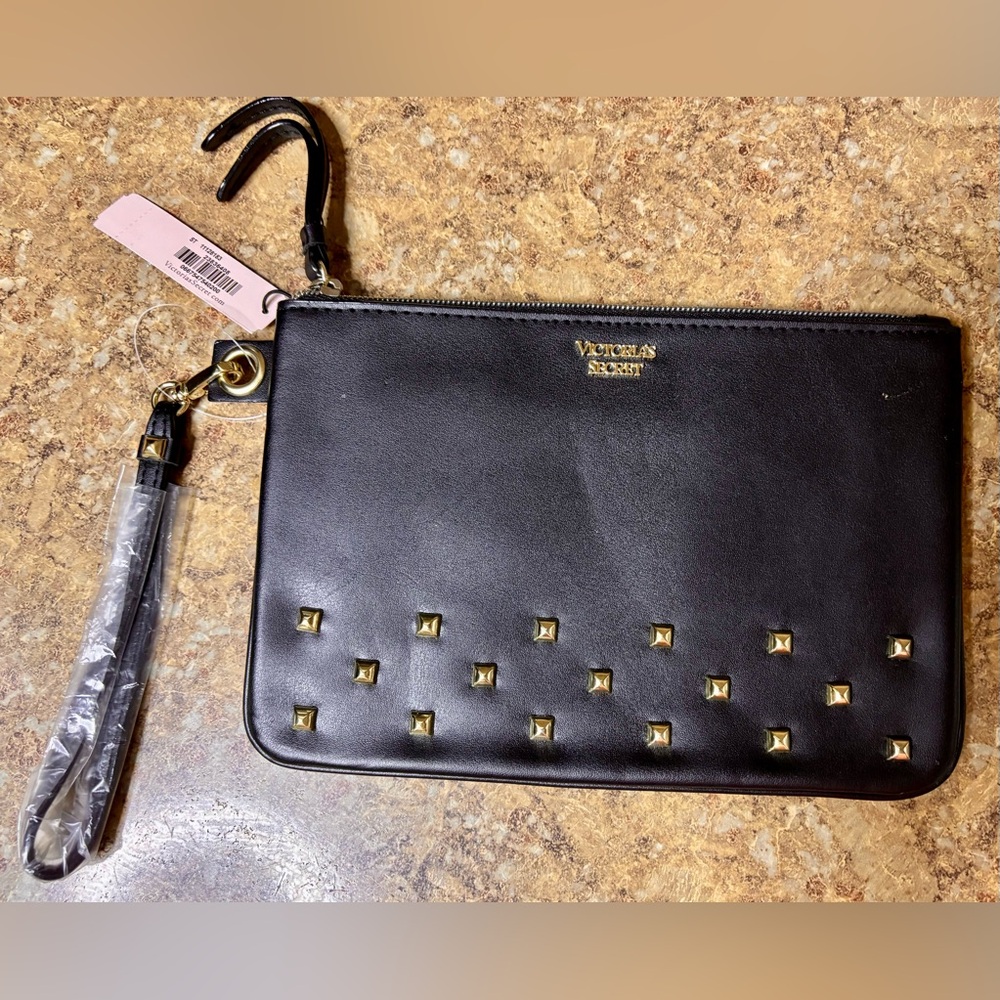 Victoria's Secret Black Studded Wristlet